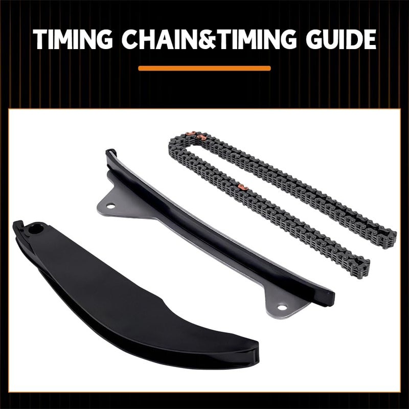 loosoo Timing Chain Kit 24321-2E000, Compatible with Kia Soul 2.0L 2012-2013/Hyundai Elantra 1.8L 2011-2014, w/Intake & Exhaust VVT Gear Sprocket 243502E001+243702E000, Timing Chain Tensioner&Guide - Image 2